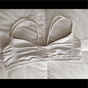 Vintage Ruched White Lululemon Sports Bra